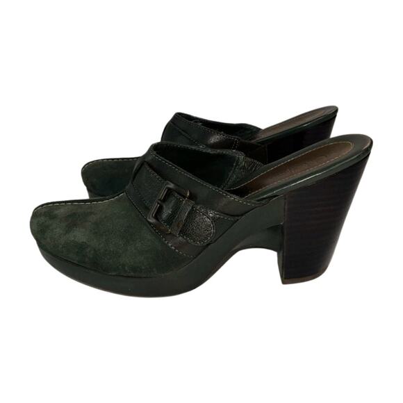 Cole Haan High Heel Mules Clogs Black Suede Leather Size 6.5B - Picture 6 of 6